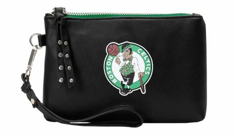 NBA Official Licensed Boston Celtics Zipper Wristlet Purse Multi Compartment New Cover