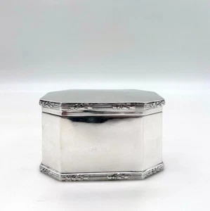 20th Century Modern George V Sterling Silver Box London 1924 Charles Edwards - Picture 1 of 10