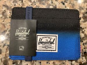 NEW Herschel Strong Blue Gradient Charlie Cardholder RFID Wallet Supply Co.
