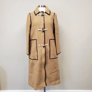 J. Coperta Lana Cappotto Toggle Donna In Italiana Autunno Italiana Taglia 6 Nuovo con Etichette - Foto 1 di 12