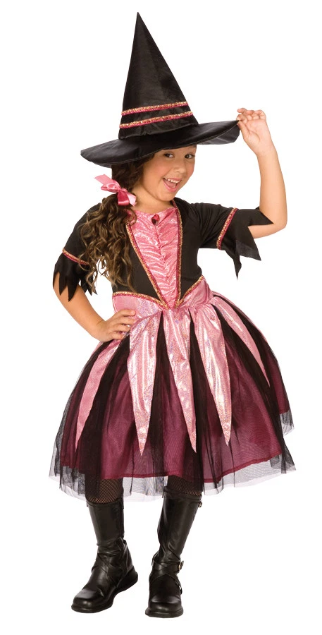 Fantasia infantil bruxa cintilante princesa Halloween fantasia vestido ficção viva - Imagem 1 de 1