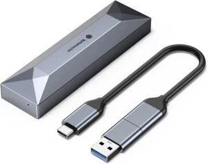 M.2 NVMe SSD Gehäuse Type C 3.2 Gen 2 Adapter Externes Case 10 Gbit/s UASP 4 TB - Photo 1/7
