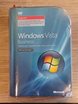 Microsoft Windows Vista Business Upgrade with Service Pack 1, DVD w/ Key - Image 1 of 4