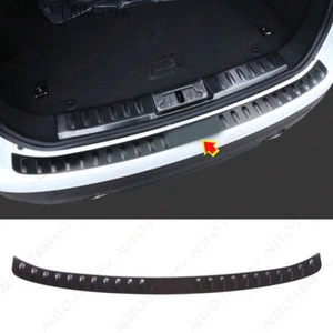 1P Black Rear Bumper Sill Plate Cover Protector Trim For Jaguar F-Pace 2019-2023 - Picture 1 of 9