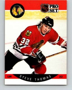 1990-91 Pro Set #62 Steve Thomas NM-MT Blackhawks