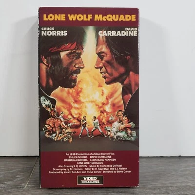 Lone Wolf McQuade VHS 1983 Action Drama Chuck Norris David Carradine RATED PG - Image 1 of 4