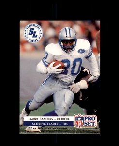 1992 Pro Set #13 Barry Sanders LL Scoring Leader Detroit Lions Oklahoma State - Picture 1 of 2