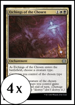 MTG - 4 x Etchings of the Chosen - Playset 4x x4 - Lost Caverns of Ixalan - Image 1 of 2
