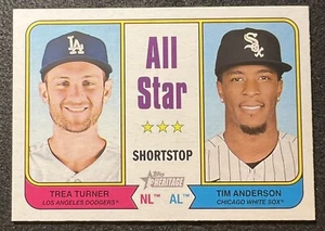 2023 TOPPS HERITAGE ALL STAR SHORTSTOPS TREA TURNER/TIM ANDERSON #335 NMMT - Picture 1 of 2