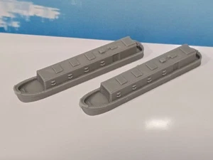 Canal Boats Waterways Barge Cargo Leisure 1:220 Scale Z Gauge Model Railway x 2 - Picture 1 of 8
