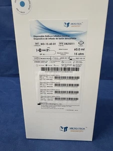 ✅Dispositivo de inflado de globo endoscópico Micro-Tech BID-15-60-1 - NUEVO Exp - 3-13-2027 - Imagen 1 de 2