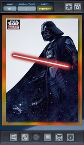 Star Wars Card Trader Chrome Galaxy 2023 10cc Iridescent Orange - Dark Side - Picture 1 of 2