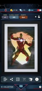 2019 Marvel Digital by Topps Epic Iron Man Alex Ross Artwork 329cc - Picture 1 of 3