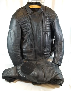 Weise leather motorcycle jacket + trousers 48" chest 40" waist L44 - Picture 1 of 12