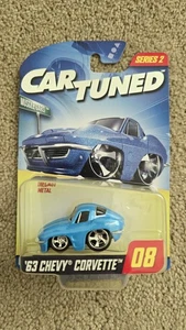2024 MGA Car Tuned Series 2 Walgreens Exclusive #08 '63 Chevy Corvette Blue MOC - Picture 1 of 2