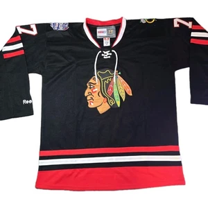 CCM Vintage NHL Blackhawks Jersey 54 Lace Up Sanders 77 Tackle Twill Pristine - Bild 1 von 7