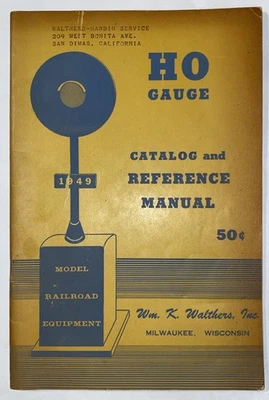 Catálogo Walthers 1949 calibre HO y manual de referencia modelo de ferrocarril libro Foto 1 de 4