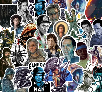 25 Alien & Aliens Stickers - Matte Vinyl - Movie Sci-Fi Ripley Horror Action - Image 1 of 3