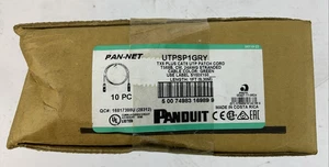 Panduit UTPSP1GRY 1 FUSS TX6 PLUS CAT6 UTP PATCHKABEL (10ER-BOX) - Bild 1 von 3