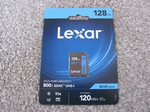 New Lexar High-Performance 128GB 800x SDXC UHS-I Memory Card, C10, U3, V30, 4K - Bild 1 von 4