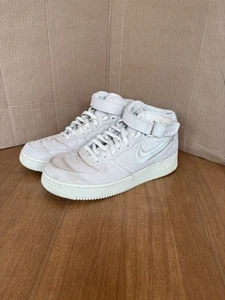 NIKE Stussy x Air Force 1 Fossil Mid 10.5US DJ7841-200 - Picture 1 of 9