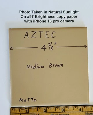 1 pc. AZTEC Marrón Medio: Azulejo Cerámico Mate 4-3/8", Nuevo Stock Antiguo Foto 1 de 4