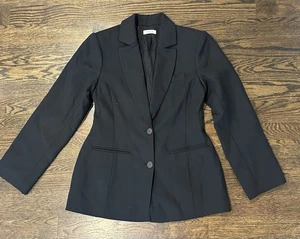 Chaqueta Blazer Anine Bing Mujer Negra Clásica de Negocios 80% Lana Talla Mediana Pro - Imagen 1 de 8