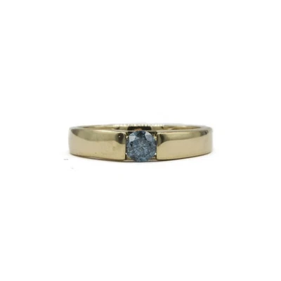 Ring mit Aquamarin in 375er 9kt Gold Damen Finger Gr. 50 - Bild 1 von 4