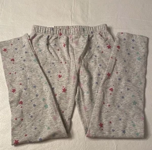 Jumping Beans Girls Softest Fleece Leggings-Grey/ Multicolored Stars/Hearts- NWT - Picture 1 of 4