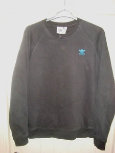 ADIDAS CUELLO REDONDO POLAR JERSEY SUDADERA SUÉTER - NEGRO - 2023 - GRANDE - E11 - Imagen 1 de 6