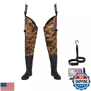 Fishing Hip Waders for Men Women with Boots Waterproof Lightweight 2-Ply PVC/ - Picture 1 of 5
