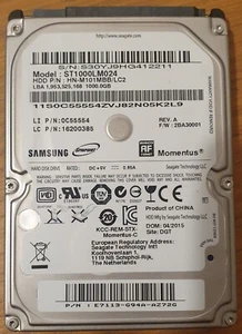 SAMSUNG MOMENTUS 1TB HDD 2.5" SATA (ST1000LM024) - Picture 1 of 1