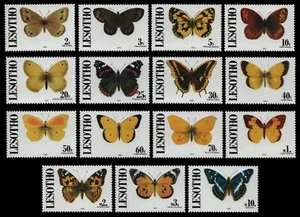 Lesotho 1992 - Mi-Nr. 895-909 II ** - MNH - Mariposas / Mariposas - Imagen 1 de 1