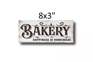 Rustic bakery happiness homemade farmhouse kitchen wall Decor 8x3"x1/8" - Picture 1 of 1