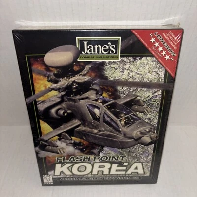 JANE'S COMBAT SIMULATIONS FLASH POINT KOREA AH-64D LONGBOW PC CD ROM NEW BIG BOX - Image 1 of 4