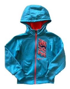 NIKE Girls Hoodie Full Zip Hooded Sweatshirt Therma Fit Blue Gently Used SIZE 6 - Picture 1 of 7
