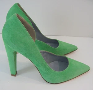 Havielle grüne Wildleder Designer Pumps 4 1/2" Absatz Größe 38 - Bild 1 von 7