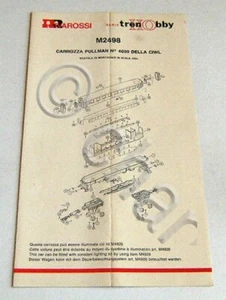 Istruzioni Rivarossi HO - M2498 Carrozza pullman n° 4030 della CIWL - Foto 1 di 1