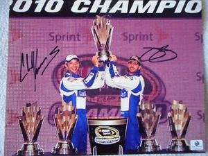 Jimmie Johnson &Chad Knaus Signed 5 IN A ROW CHAMPIONSHIPS 8x10 Photo GAI-COA - Picture 1 of 5