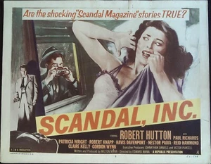 Scandal, Inc. Complete Lobby Card Set 1956 Robert Hutton, Patricia Wright! - Picture 1 of 8