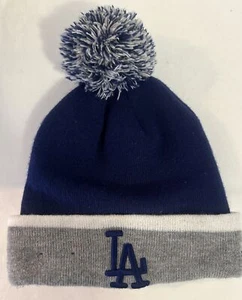 Los Angeles Dodgers New Era Pom Beanie Blue Grey White. - Picture 1 of 6