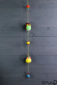 Hecho a mano 2 búhos para decoración colgante de pared tela inflada puerta móvil regalo 202 - Imagen 1 de 8