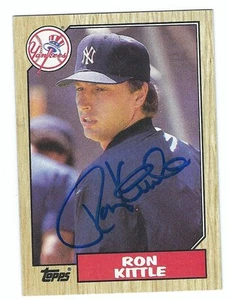 Signed RON KITTLE 1987 TOPPS New York Yankees Card #584 COA - Picture 1 of 1