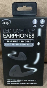 LED LIGHT UP EARPHONES FLASHING LED CORD EASILY ANSWER PHONE CALLS SUPER COOL!! - Picture 1 of 2