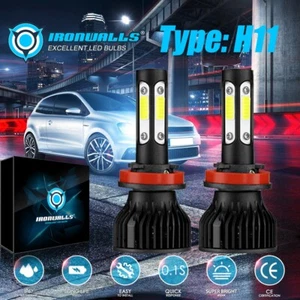 4-sides H11 LED Headlight Kit Low Beam Bulbs Super Bright 6500K 1000000LM Power - Picture 1 of 12