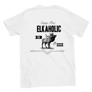 Elkaholic - Elk Hunting - Classic Unisex Crewneck T-shirt - Picture 1 of 6