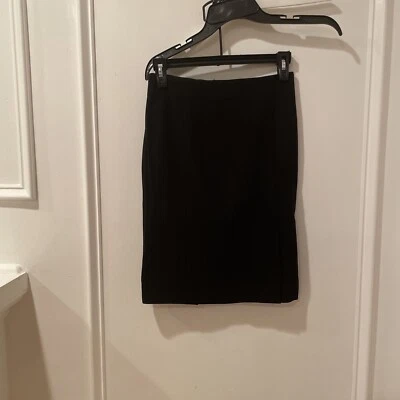 Falda de lana vintage Emporio Armani para mujer.  Negro Talla 2 Foto 1 de 4