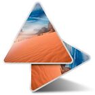 2 x autocollants triangle 10 cm - Dunes Wadi-Rum Désert Jordanie #3640