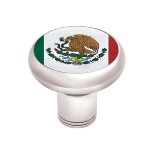 Chrome Thread-on Gearshift Knob - Mexico Flag - Picture 1 of 6