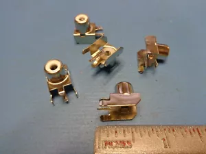 (5) KOBICONN 161-4214 RCA Female Phono Jack Socket Mono WHITE PC mount R/A - Picture 1 of 1